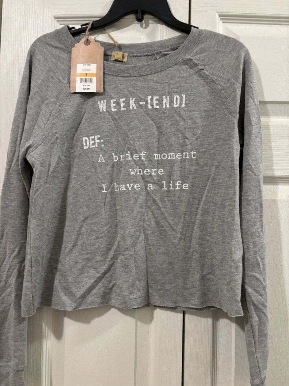 Women’s True Craft Long Sleeve Gray Light Sweatshirt Size Small